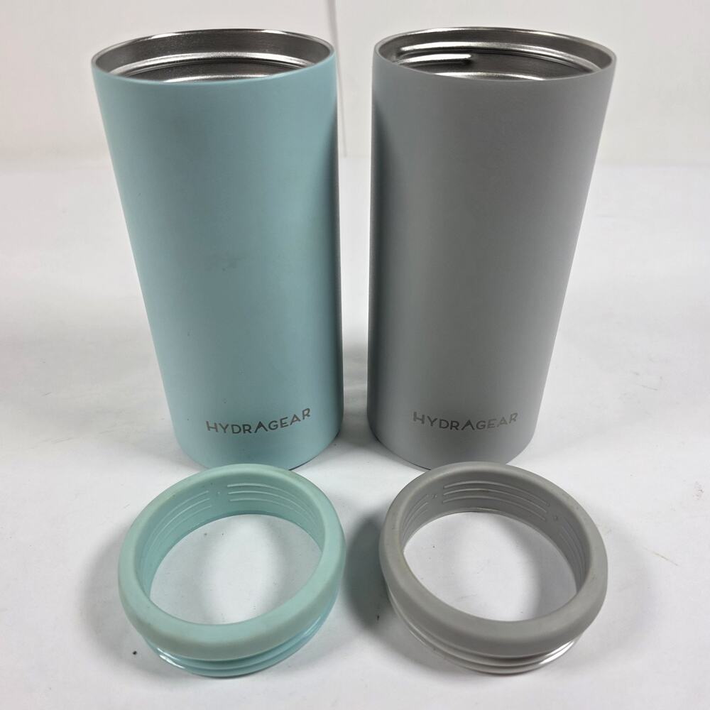 HydraGear Can Cooler Set 12 oz Stainless Steel Non-Slip Silicone Base SLIM